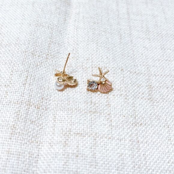 Starfish stud earrings N155 - Picture 5 of 6